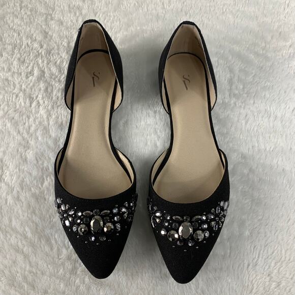 Simply Vera Vera Wang Women's Black Faux Suede Flats Size 8.5 - Picture 2 of 8